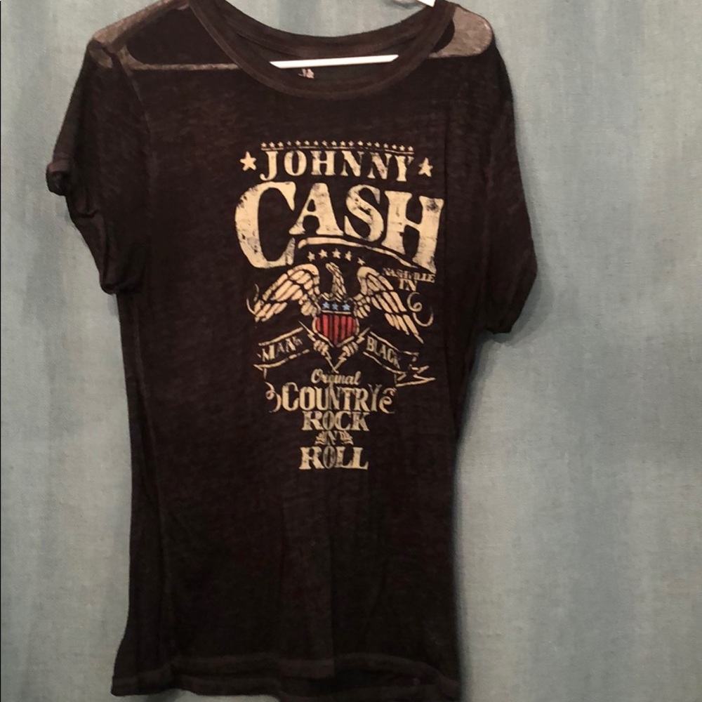 Black Johnny Cash sheer tee